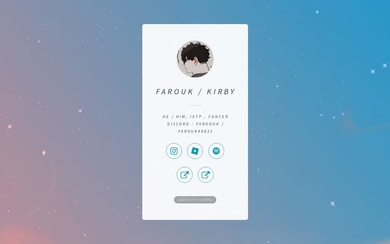 Carrd profile picture for @farouk